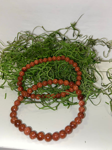Goldstone crystal bracelet