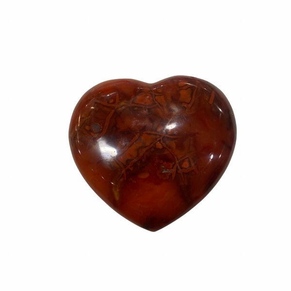 Carnelian heart crystal