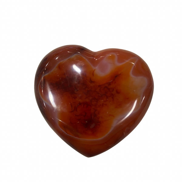 Carnelian heart crystal