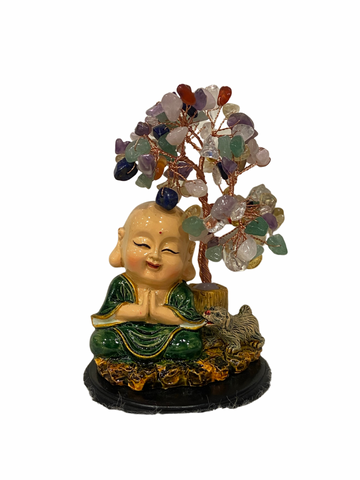 Buddha mixed crystal tree