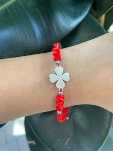 Clover good luck bracelet (Red)