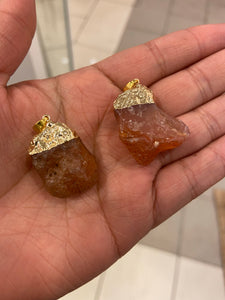 Raw Carnelian Crystal pendant