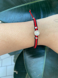 San Benito black and red string bracelets