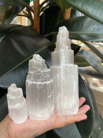 Selenite tower crystals
