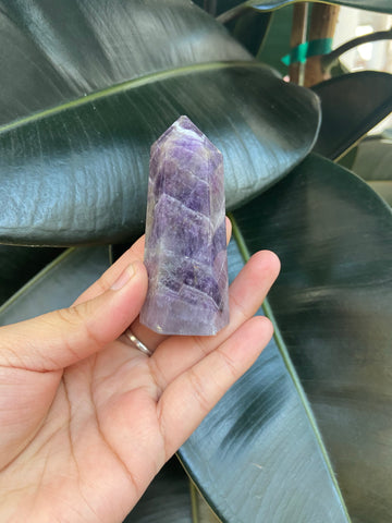 Purple amethyst point tower