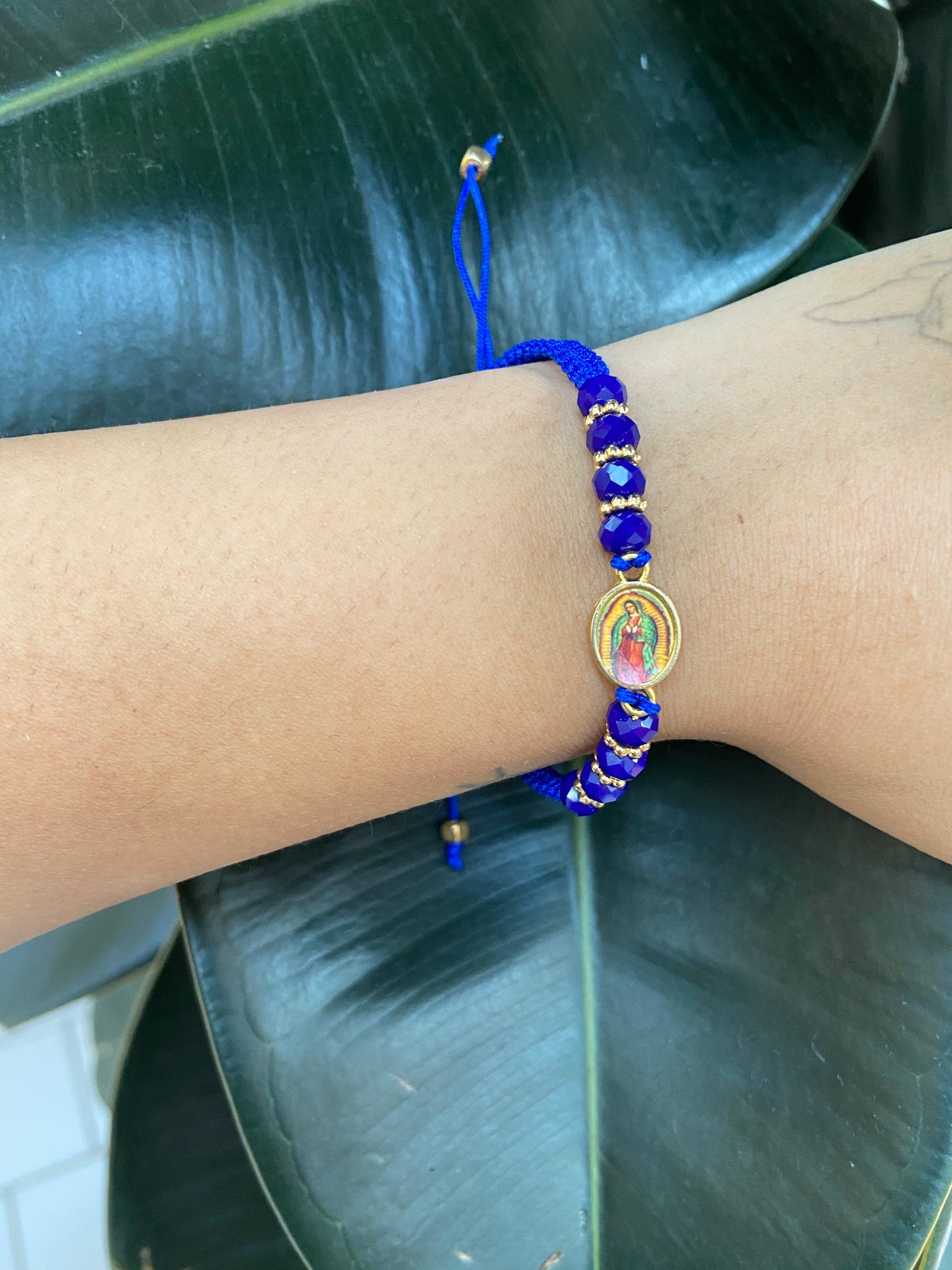 Virgin Mary blue bracelets