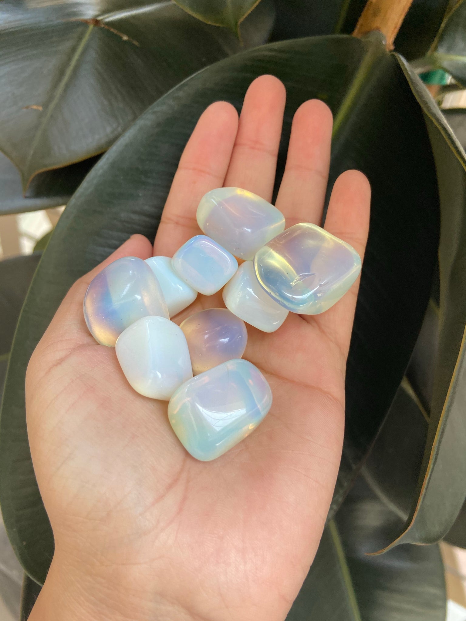 Opal light crystal tumble