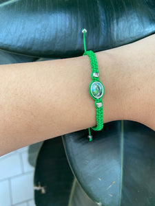 San Judas green bracelet