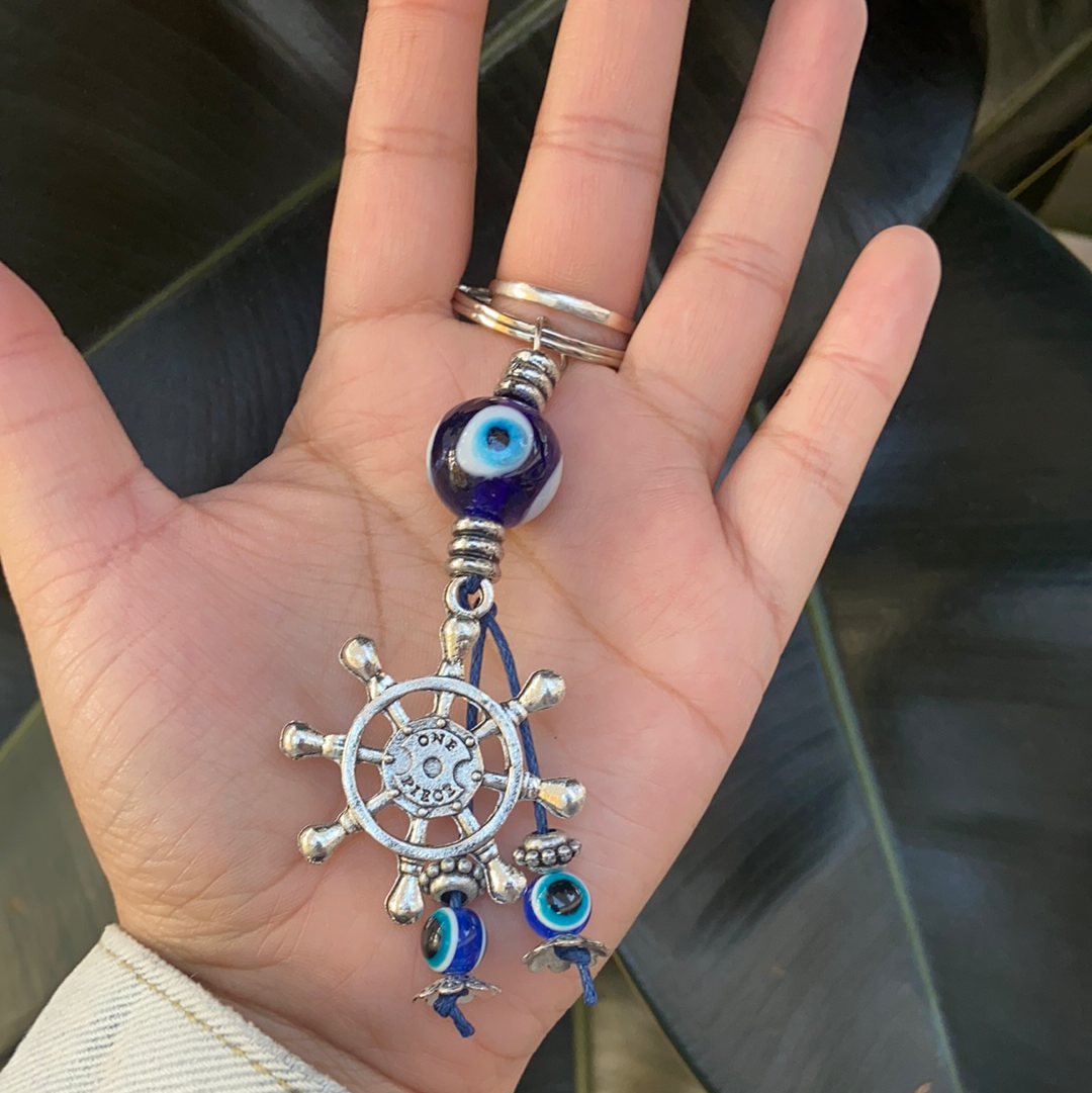 Sailor evil eye keychain