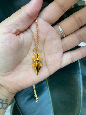 Stainless steel gold pendulum