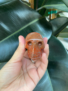 Red jade skull