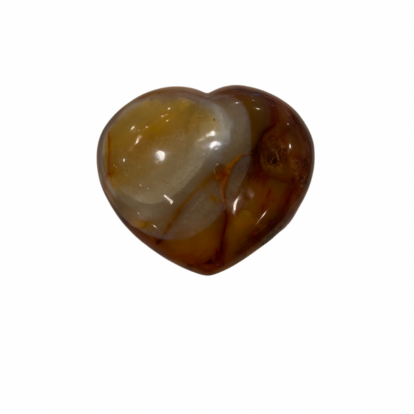 Carnelian crystal heart