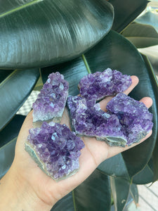 Purple amethyst cluster