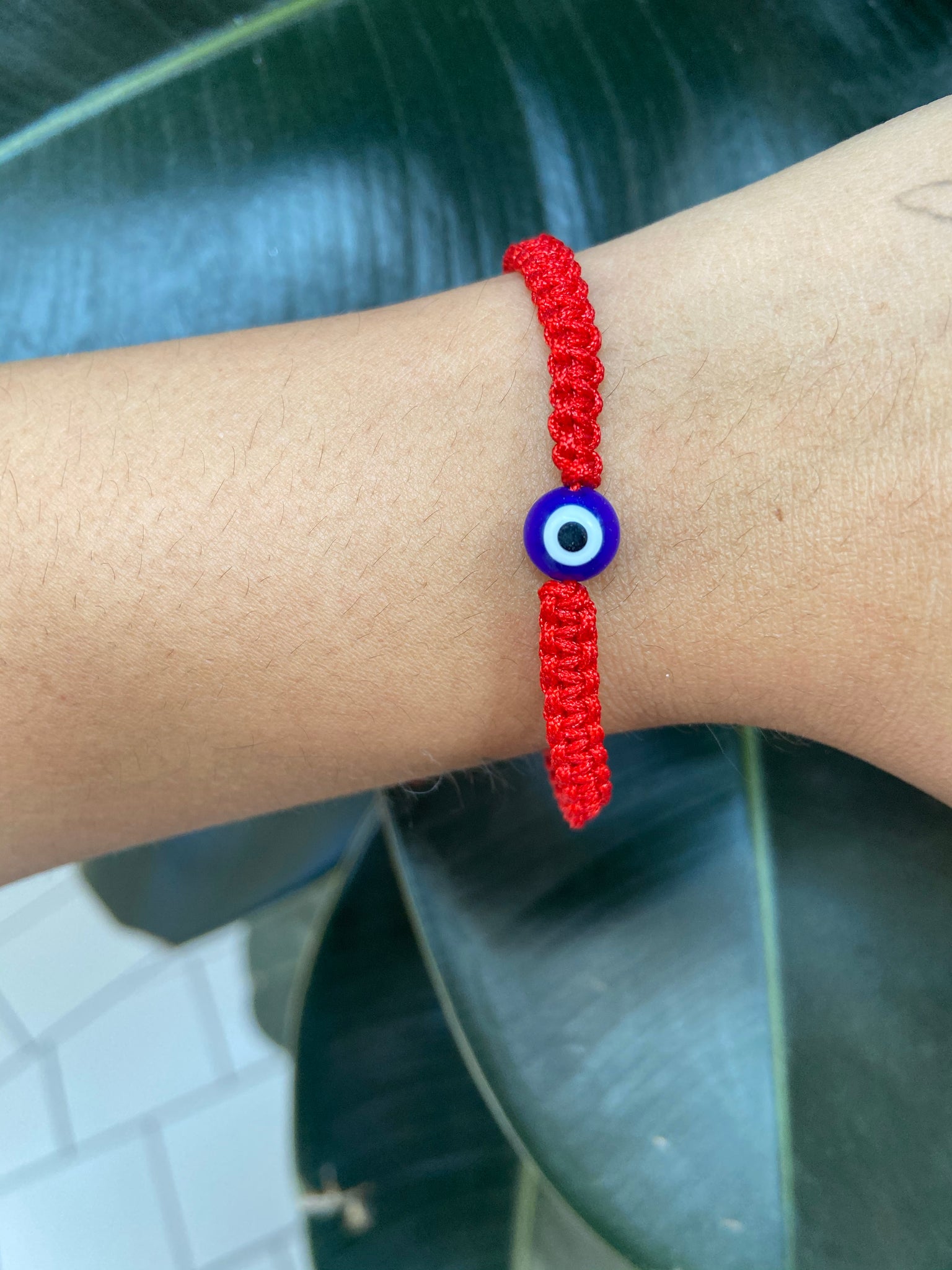 Blue evil eye red bracelet