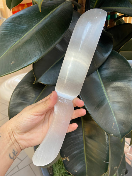 Selenite crystal knife (large)