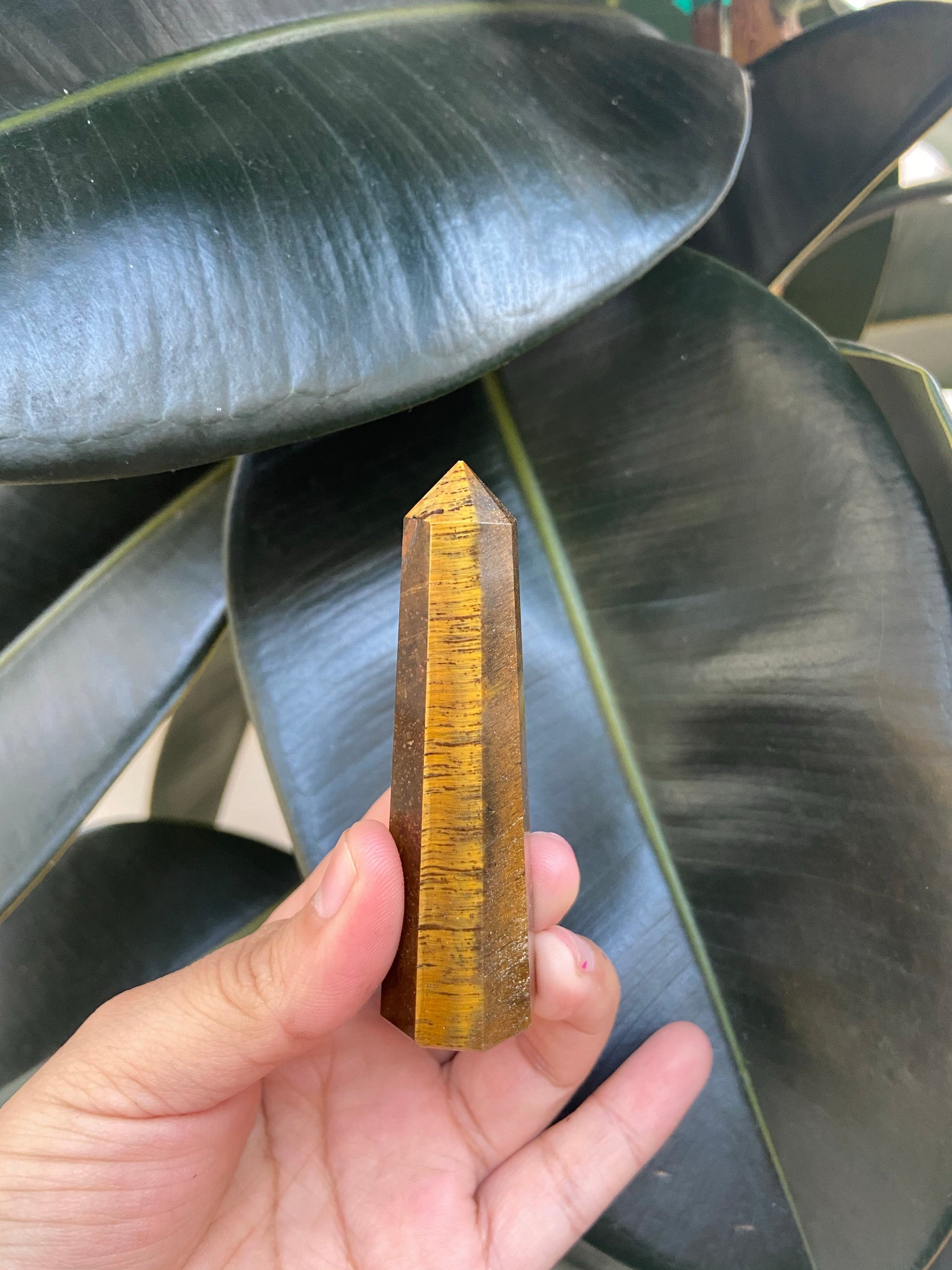 Tiger eye crystal point