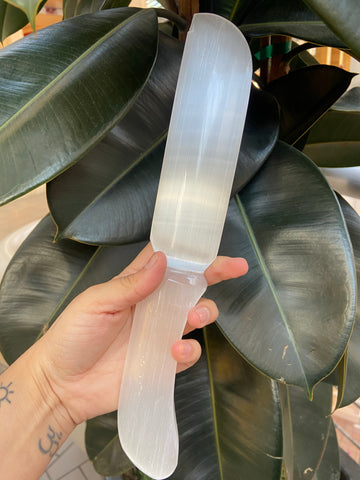 Selenite crystal knife (large)