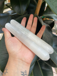 Selenite crystal wands